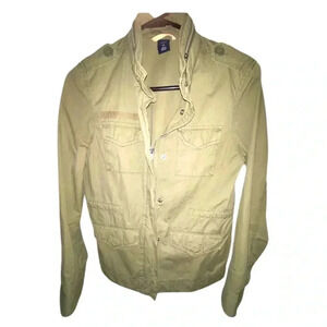 Gap Military Olive  Drab Ripstop Green Lightweight Jacket Coat Sz XS